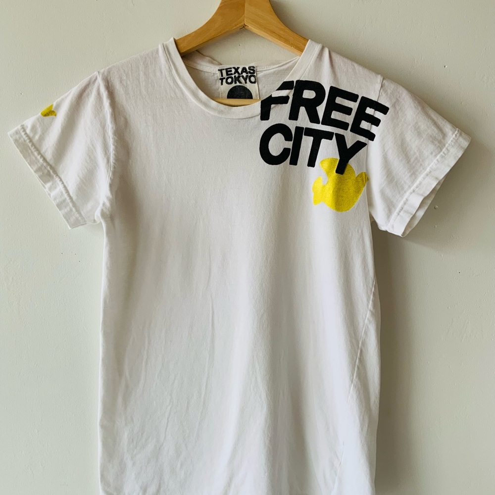 Freecity Free City Malibu Texas to Tokyo Rare Vintage Tee White XS